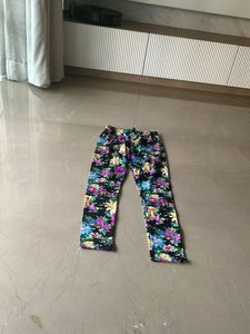 Vibrant Floral Print Pants