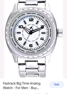 Fastrack Silver Analog Watch