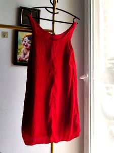 Vibrant Red Sleeveless Dress