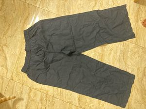 Black Straight Pants With Crochet Lace