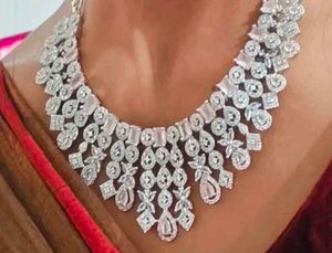 Elegant Pink American diamond Jewellary Set