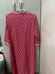 Pretty Pink Printed Kurta