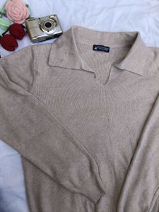 korean Beige Knit Sweater🎀