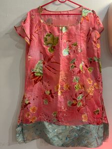 Beautiful Pink Floral Kurta