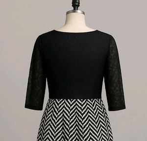 U &amp; F Black N White Long Maxi Dress For Women