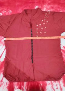 Maroon Embroidered shirt