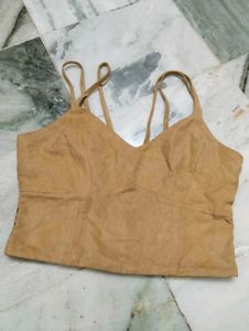 Tan Suede Cami Top
