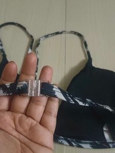 Palm Tree Print Bikini Top