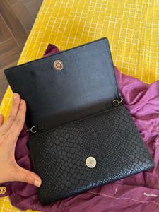 Embellished Black Clutch Bag
