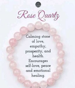 Rose Quartz Angel &amp; Bracelet Combo