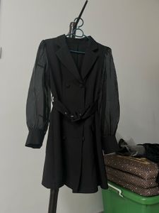 Chic Black Double-Breasted Dress