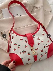 Cute Cherry Print Shoulder Bag