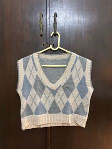 Argyle Knit Vest Sweater