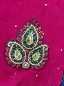 Georgette Magenta Saree