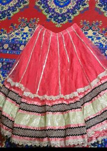 Peach Lehnga Good Looking Wear