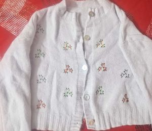 lavender cardigan