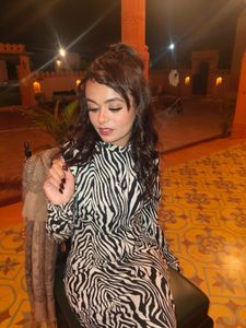zebra inspired bodycon dress