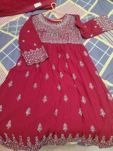 Naira cut Suit 3pc - Mirror work