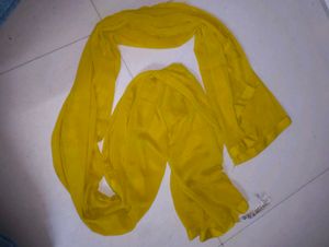 Women's Yellow Embroidered Anarkali Gown with Mirr