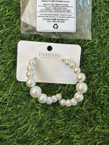 Elegant Pearl Hoop Earrings