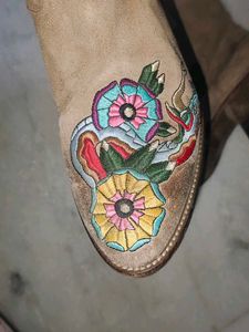 IMPORTED Italian|Pure Leather 🪡 Embroidered Boot