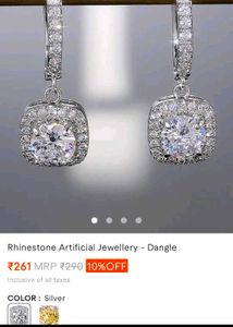 Savana Sparkling Square Cut Drop Earrings