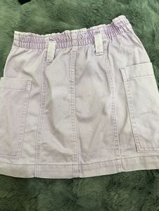 Purple Denim Skirt