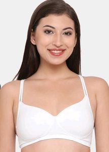 White padded Bra with Strappy Back