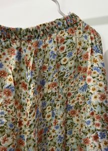 ZARA Floral Skirt