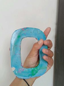 Handmade Blue Photo Frame show off