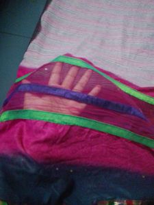 " Discount Offer"Net Saree With Blouse