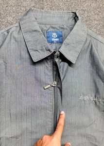 Men's Grey Zip-Up Jacket