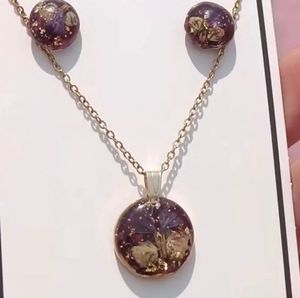 Sparkly Heart Necklace &amp; Earrings Set