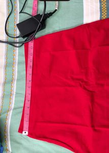 Vibrant Red A-line Mini Skirt