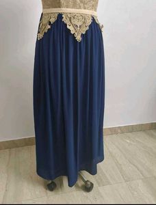 Diwali 🎇 🪔 Sale !!Elegant Navy &amp; Gold  Dress