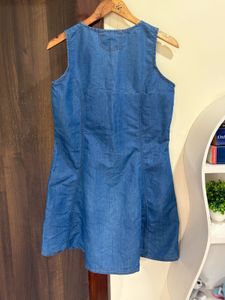 Denim Lace-Up Dress