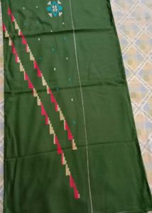Green embroidered shawl