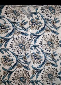 Floral Print Shirt Kurti