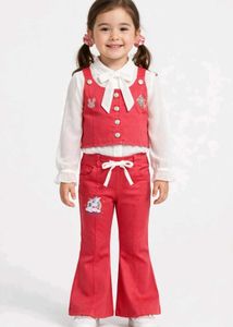 Cute Red Bell Bottom Outfit