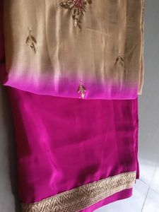 Beautiful Pink & Gold embroidery