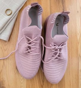 Comfortable Pink Knit Sneakers