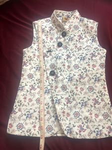 Stylish Floral Print Nehru Jacket