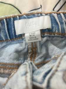 Light Wash Denim Mini Skirt and crochet top