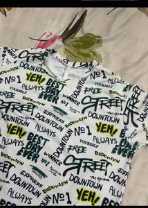 combo of Graphic Print Sweatshirt &amp; Joggers Set