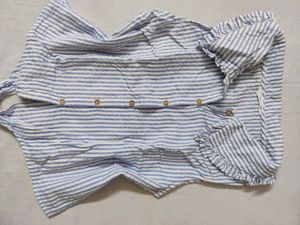 Striped padded collar top