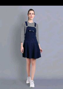 Navy Blue Pinafore Dress