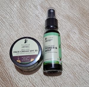 Pilgrim Toner And Red Vine Cream Combo