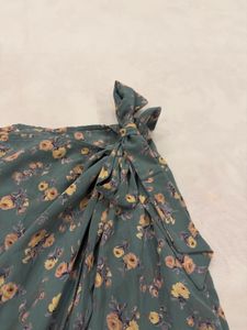 Floral Print Wrap Mini Skirt