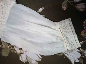 Elegant White Sequined Kurta