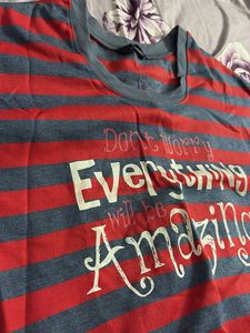 Striped T-Shirt "Everything will be Amazing"